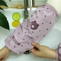 123 double pack long waterproof sleeve womens autumnwinter kitchen anti fouling sleeve household cleaning work sleeve