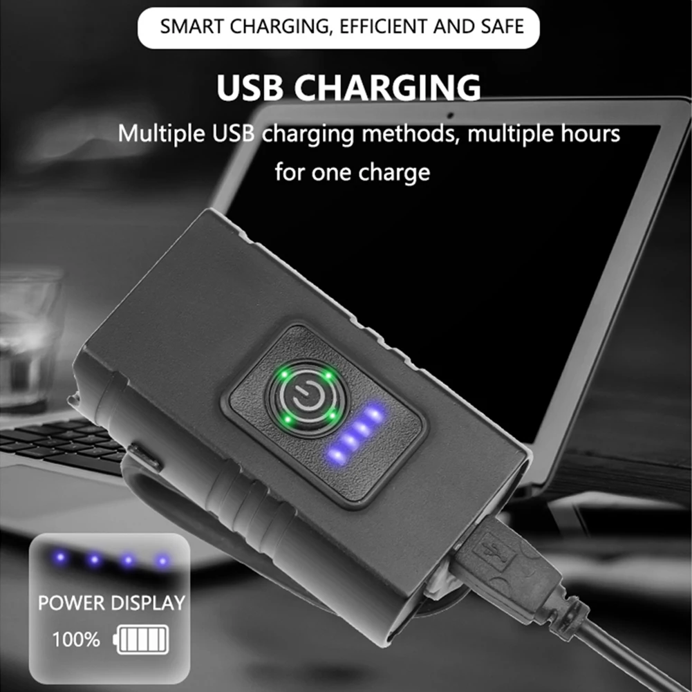 T6 LED Bicycle Light 10W 800LM 6 Modes USB Rechargeable Power Display MTB Mountain Road Bike Front Lamp Cycling Equipment Z-03A | Лампы и