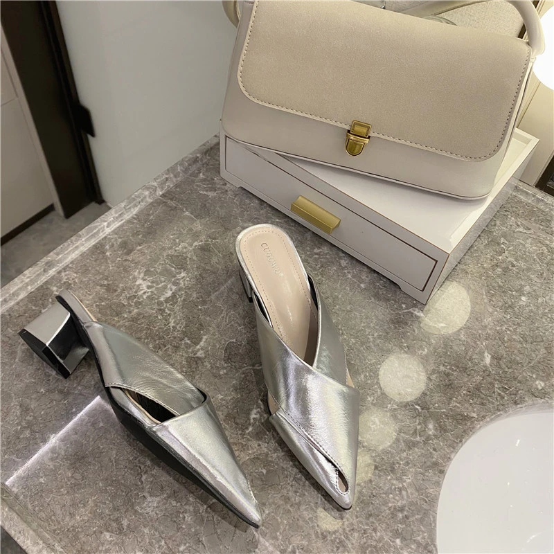 2020 г. летние женские шлепанцы роскошные дизайнерские кожаные туфли без задника