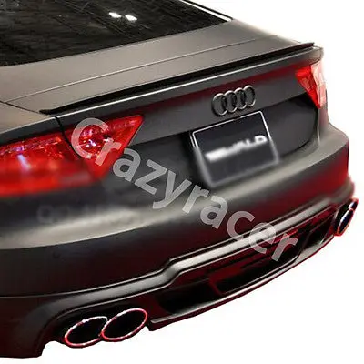 A7 углеродное волокно задний спойлер губа крыло для Audi 2011 2014 W стиль|spoiler lip|carbon fiber
