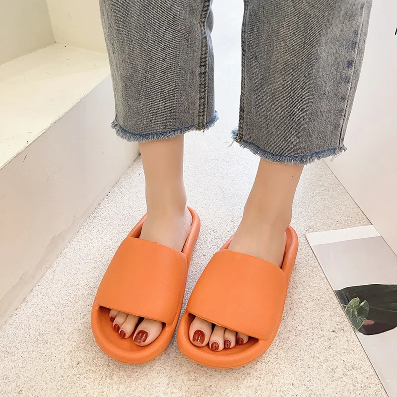 

Shoes Woman 2021 Shallow House Slippers Platform Lady Luxury Slides Low Girl Designer Flat Basic PU House Slippers Platform Shoe