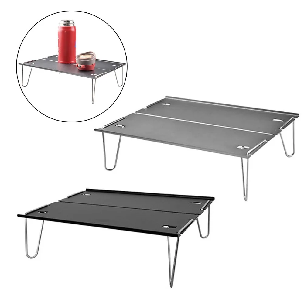 

Outdoor Camping Mini Table Portable Ultralight Picnic Travel Hiking Fishing Foldable Tables Computer Bed Desk With Storage Bag