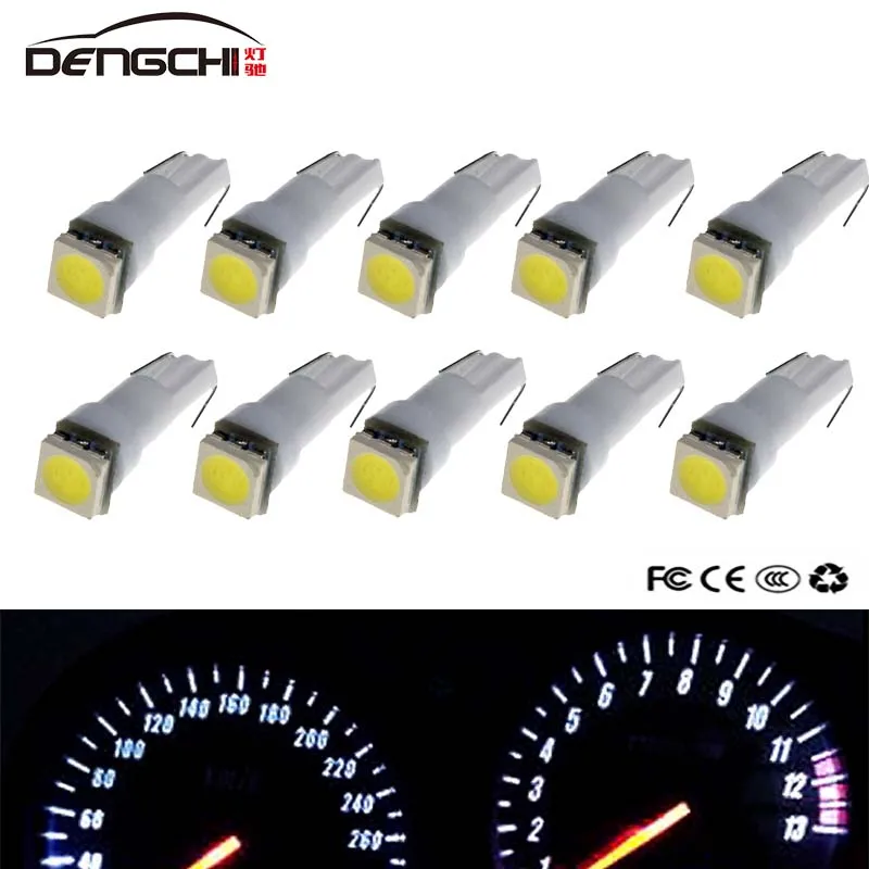 10 штук T5 светодиодный 17 37 73 74 SMD 5050 Автомобильная Лампа для Светодиодный Car
