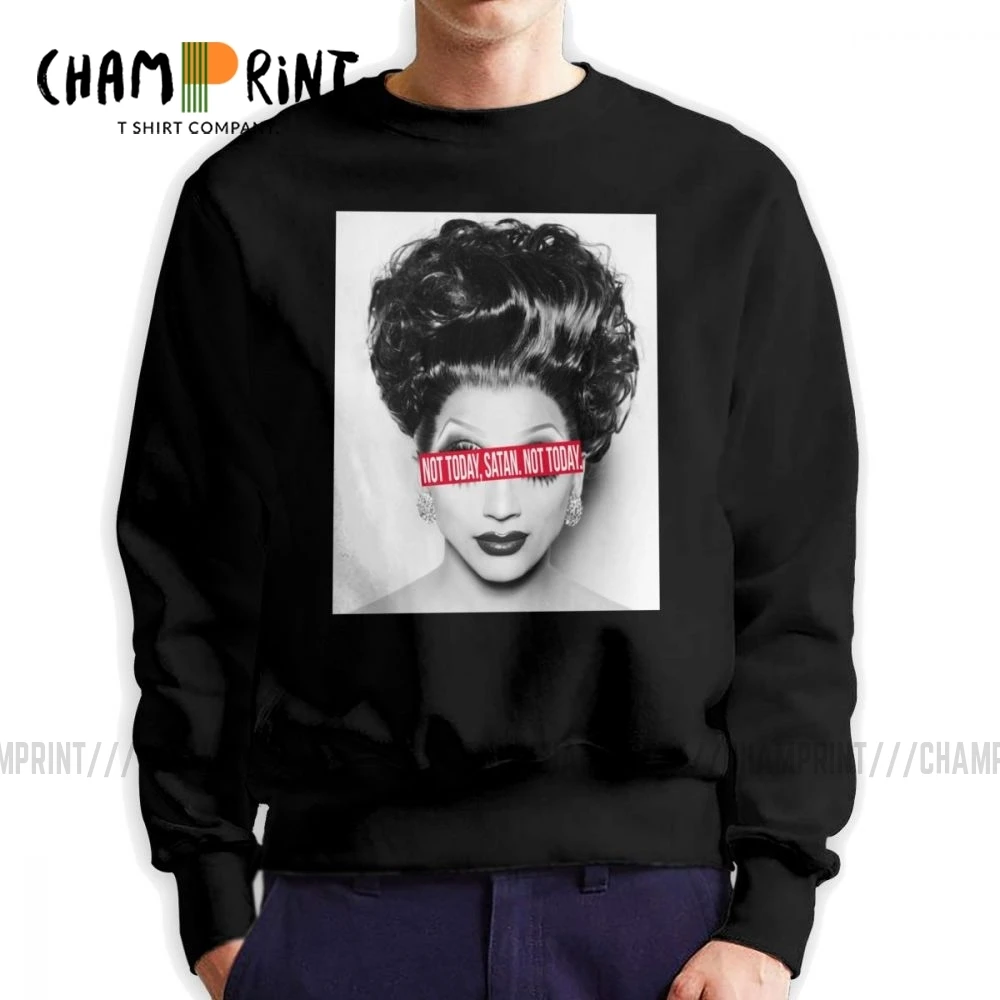 Толстовки Not Today сатана мужские забавные пуловеры из 100% хлопка с круглым вырезом