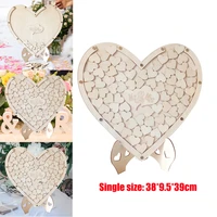 romantic double heart shape wedding signature puzzle memory guest book for wedding decoration party supplies