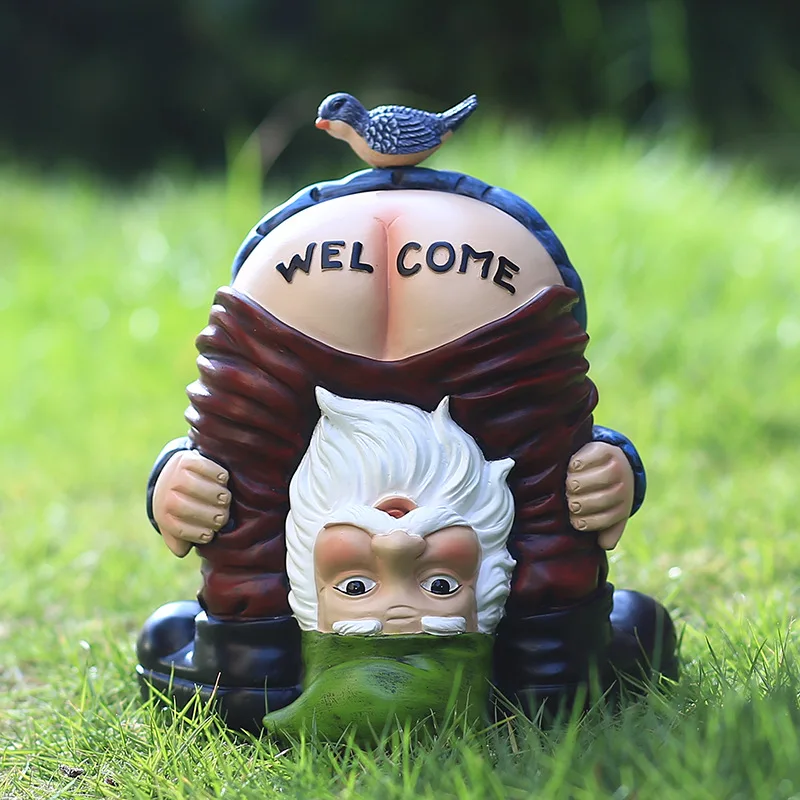 

Welcome Gnome Garden Statue,Resin Dwarf Statue,Outdoor Garden Art Figurines Decoration Home Adornment Outdoor Lawn Courtyard