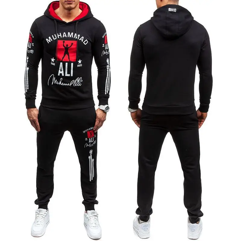 

2020 Fashion Muhammad Ali Men Tracksuits Sportswear Men's Leisure Hoddies Pullover Outwear Tracksuit Sets Men Sweatshirt S-XXL