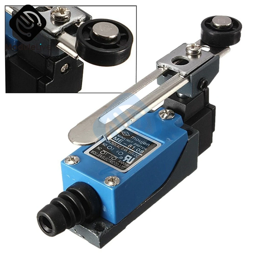 

AC 250V 5A New Waterproof ME-8108 Momentary Limit Switch For CNC Mill Laser Plasma Rotary Adjustable Lever Arm with Roller