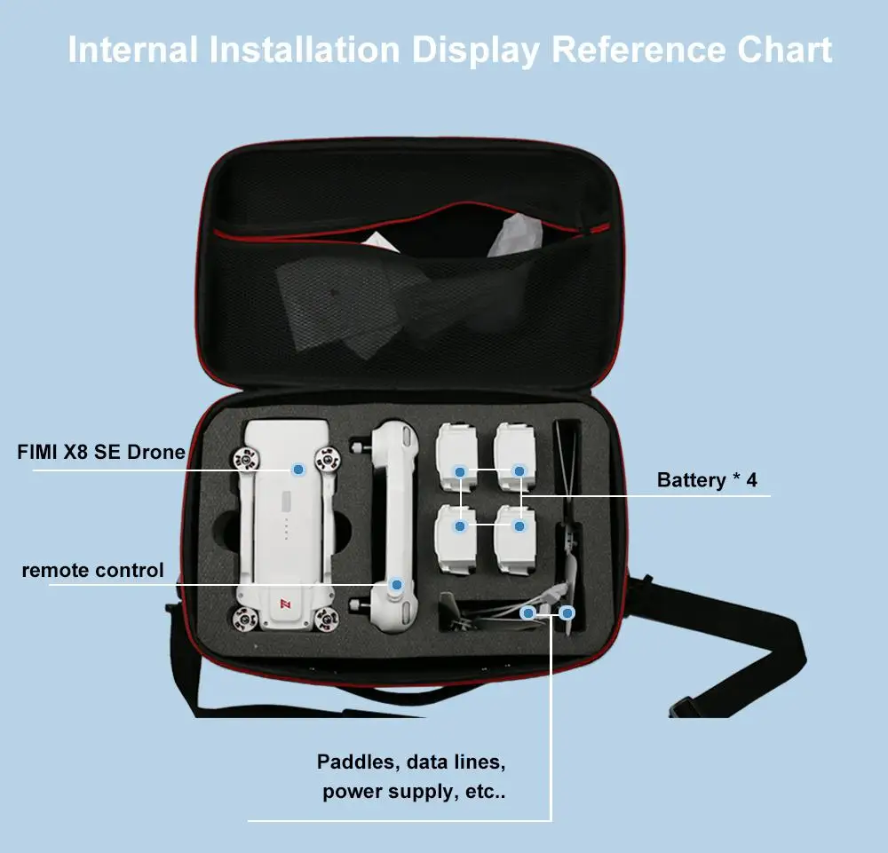 

FIMI X8 SE RC Quadcopter Waterproof Carrying Bag Storage Handbag Protect Package Accessories Storage Box
