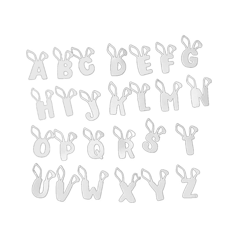 

Пасхальный кролик заглавной буквы металлический Трафаретный вырубной штамп Трафаретный Скрапбукинг Сделай Сам штамп для альбомов Бумага ...