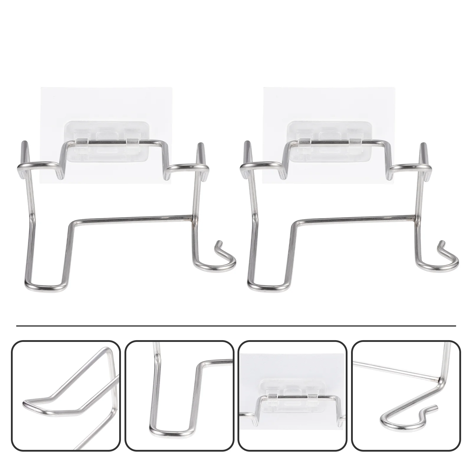 

Simple Storage Shelves Punch-free Wall Hair Dryer Holders Stainless Steel Racks