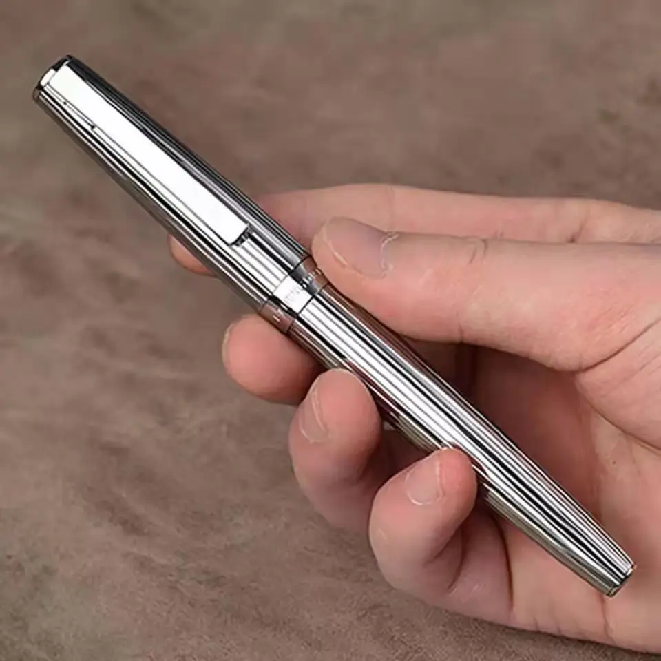 

Hongdian 1845 Metal Fountain Pen Ink Pen Blue EF/Fine Nib Converter Filler Business Office school supplies Writing