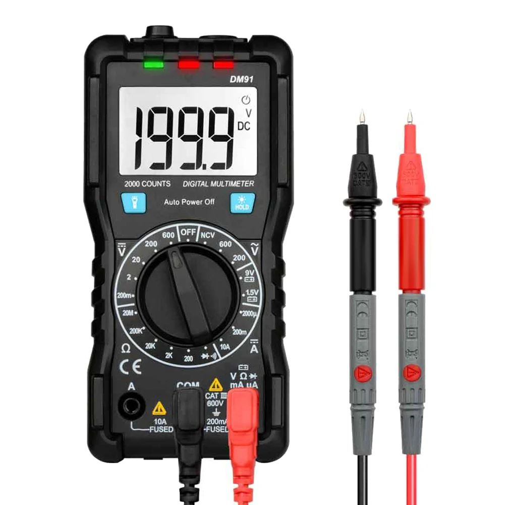 Мини цифровой мультиметр 2000 отсчетов тестовый инструмент автоматическое