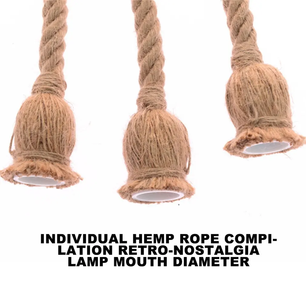 Hemp Rope Pendant Lights Vintage Retro Loft Industrial Hanging Lamp for Living Room Kitchen Home Light Fixtures Decor Luminaire | Освещение