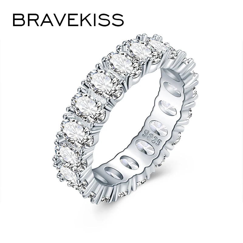 

Bravekiss Trendy Eternity Bague Rings for Women Luxury Wedding Bands promise ring Cubic Zirconia Gifts Fashion Jewelry UR0580A