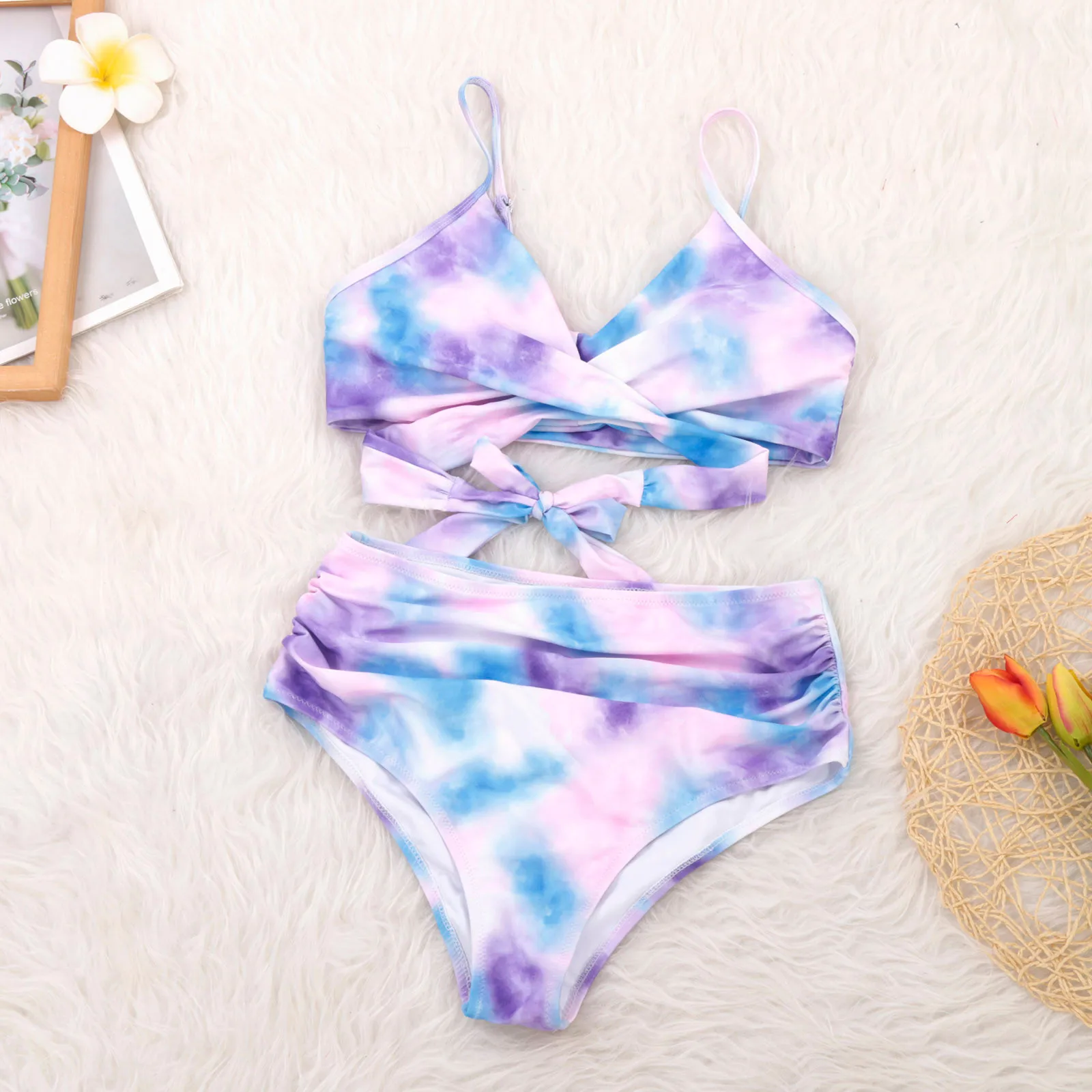

2021 Bikini Swimwear Suit Sexy Women Bikini Print Bandage Two-piece Swimwear Swimsuit Beachwear Set bikini