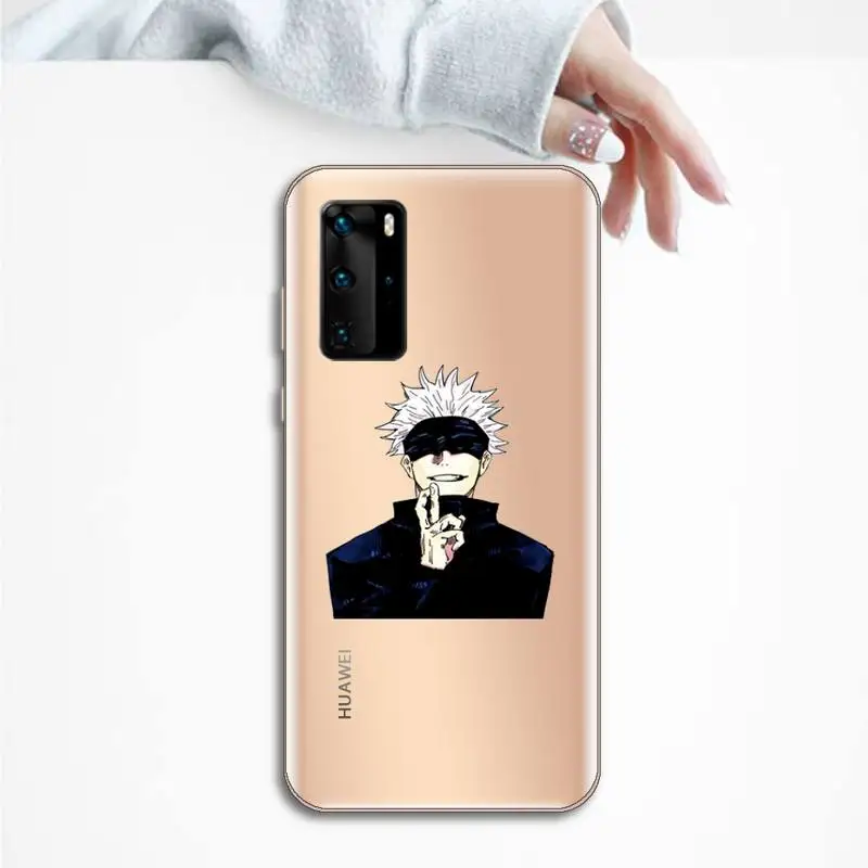 

Jujutsu Kaisen Satoru Gojo anime Phone Case Transparent for Huawei P honor 8 10i 20 30 40 smart 2019