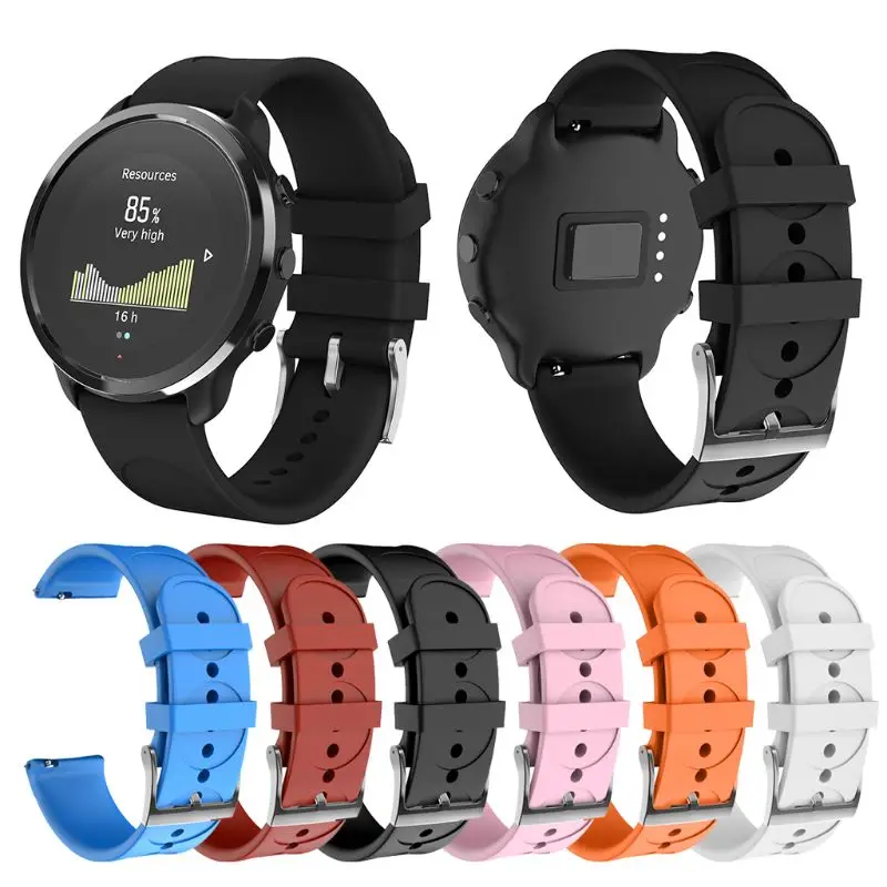 Сменный ремешок для часов мягкий силиконовый дышащий на запястье SUunto 3 Fitness Sports
