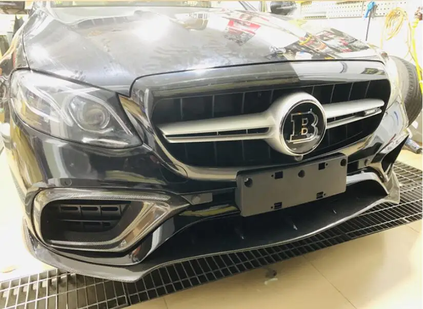 

Carbon Fiber Front Bumper Lip Spoiler Splitter Aprons Flaps Air Vent Outlet Cover For Mercedes Benz W213 E200 E260 E300 E63 E63s