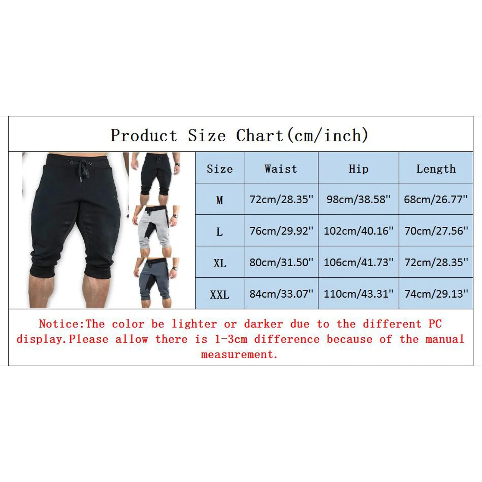 

57# Men's Sports Leisure Slim Fashion Running Cropped Pants 2021 Muscle Fitness Outdoor Running Training Pants Cotton Shorts