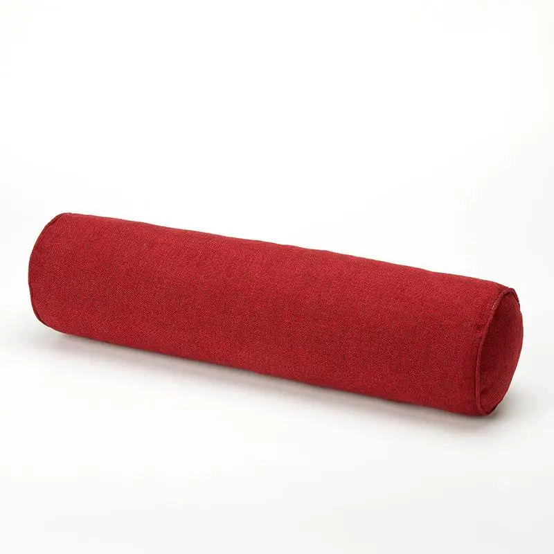 

28 Solid Color Round Removable Washable Lumber Cushion Pillow Bed Roll Cushion Head Leg Back Support Light Travel Column Pillow