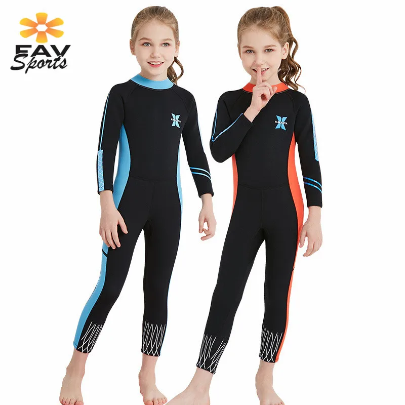 FAVSPORTS Детские неопреновые костюмы для дайвинга полный теплый мокрый костюм