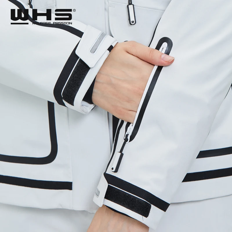 WHS зимняя женская уличная Лыжная куртка модное ветрозащитное водонепроницаемое