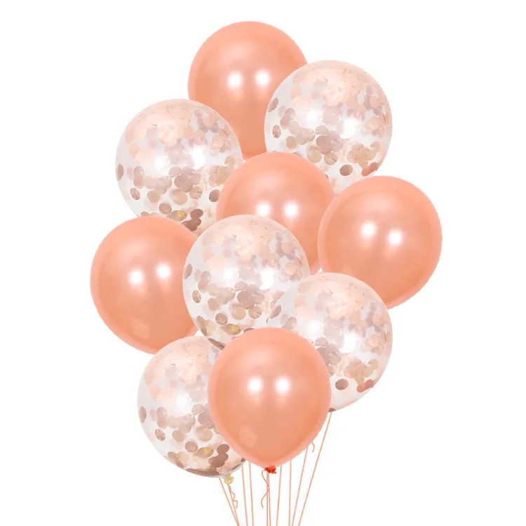 

Birthday balloon 12 inch rose gold paper balloon set festive wedding birthday party decoration latex balloon set