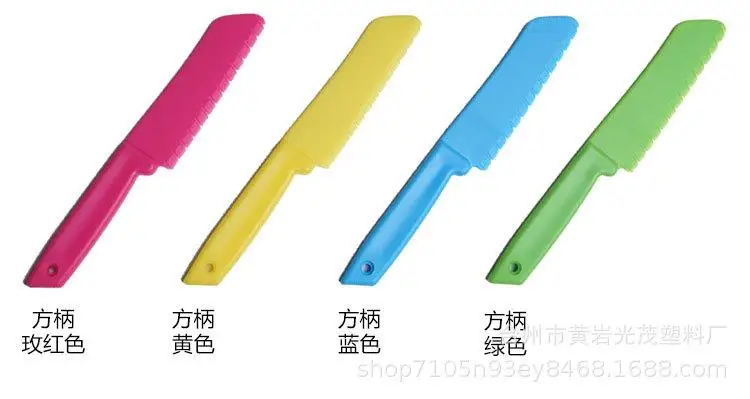 

Multi Plastic Safe Cooking Chef Kitchen Kids Knife Fruit Knives Children Salad Chef Toddle Bread Lettuce Paring Sawtooth Cutter