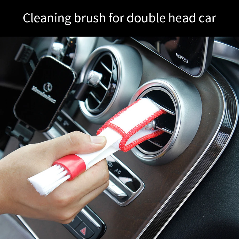 

Auto Double End Gap Brush Air Conditioner Wind Outlets Car Cleaning Tool Keyboard Shutter Duster