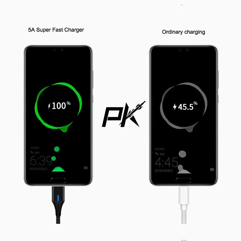 Micro USB C Магнитный кабель 5A супер быстрая зарядка Телефон Type магнитное зарядное