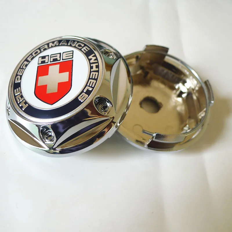 

4pcs 68mm HRE Car Wheel Rim Hub Center Cap Cover 45mm Emblem Badge Stickers