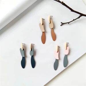 Новый дизайн, модное покрытие неправильной формы для женщин, Разноцветные серьги