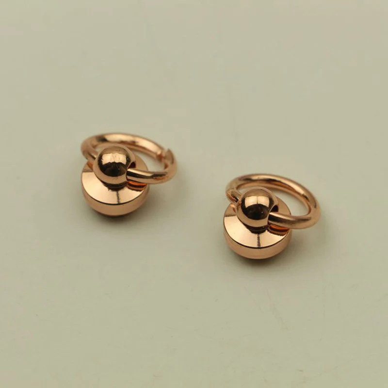 10 шт./кольцо для ремня и головки из чистой меди медная Вращающаяся ручка головка
