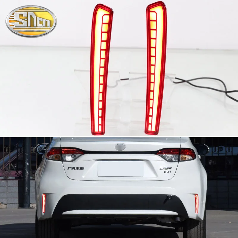 For Toyota Corolla SE/XSE US 2019 2020 3-in-1 Functions LED Bumper Light Rear Fog Lamp Brake Dynamic Turn Signal Reflector |