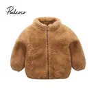 Зимнее пальто из искусственного меха для девочек, новинка 2019, теплая флисовая Праздничная теплая куртка, зимний комбинезон для детей 0-4 лет, верхняя одежда с капюшоном, детская одежда