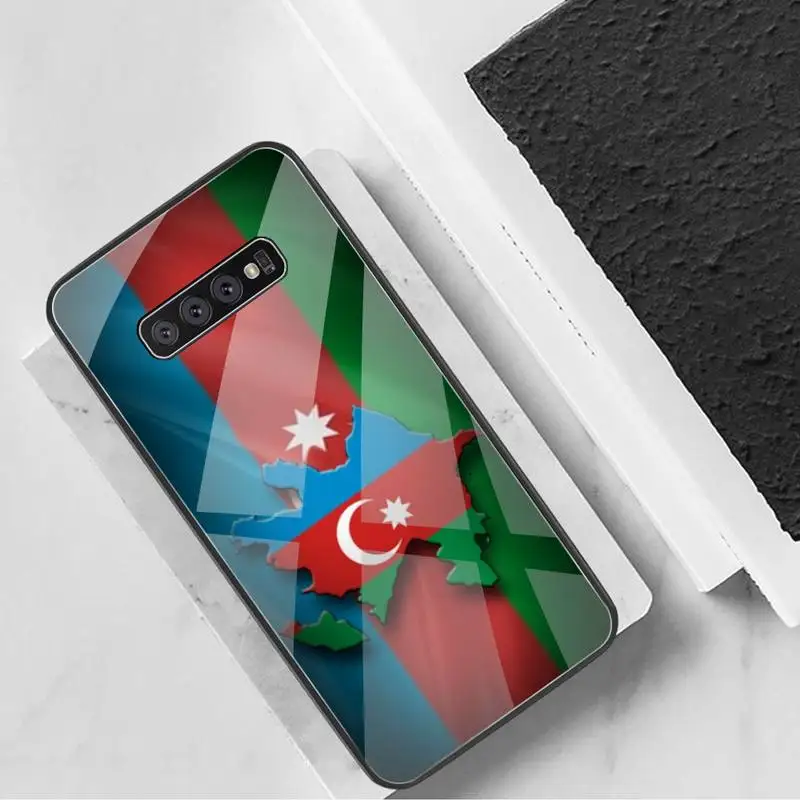 

Azerbaijan buta flag Phone Case Tempered Glass For Samsung S20 Plus S7 S8 S9 S10 Note 8 9 10 Plus