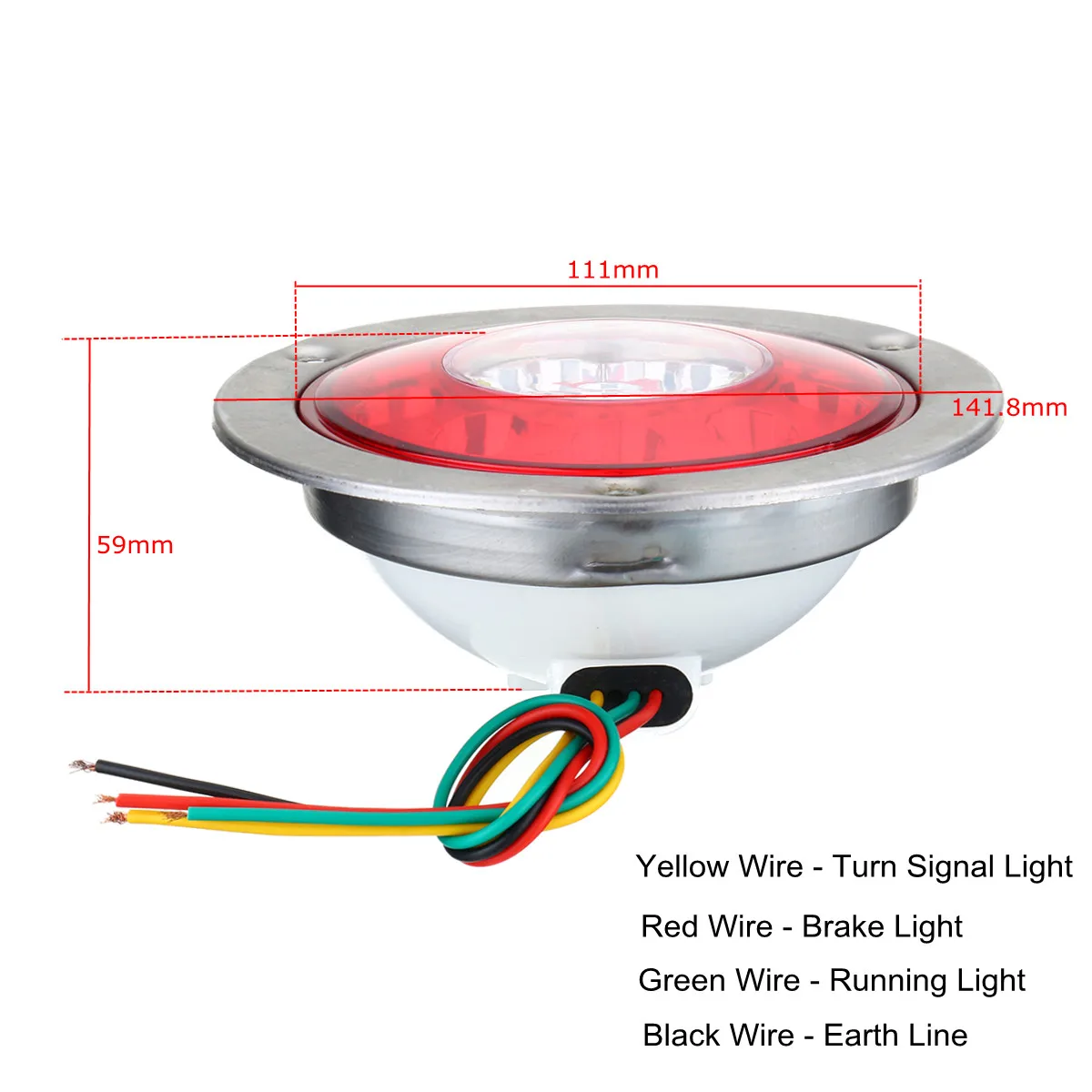 

New 2Pcs 19 LEDs Car LED Rear Tail Lights Stop Brake Light for Truck Trailer Vehicles 12V 24V Side Lamp