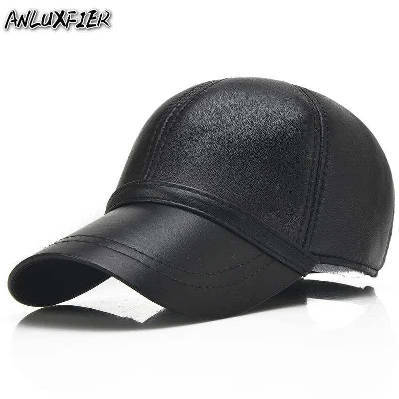 

Новое поступление, мужская кожаная повседневная Уличная бейсбольная кепка, теплая Кепка для пожилых людей, повседневная кожаная бейсбольная кепка, производители B-7130