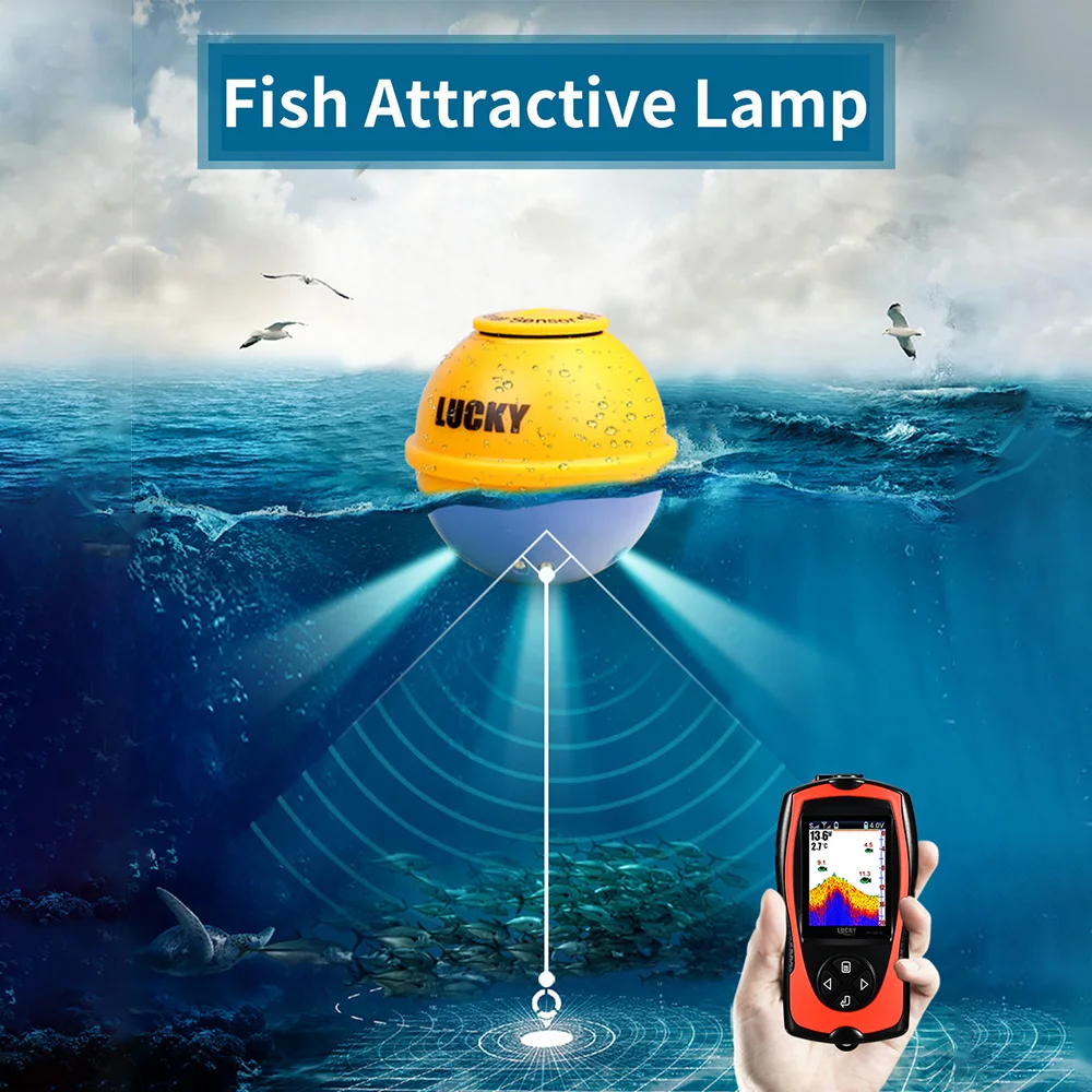 

FF1108-1CWLA Rechargeable Wireless Sonar For Fishing 45M Water Depth Echo Sounder Fishing Finder Portable Fish Finder