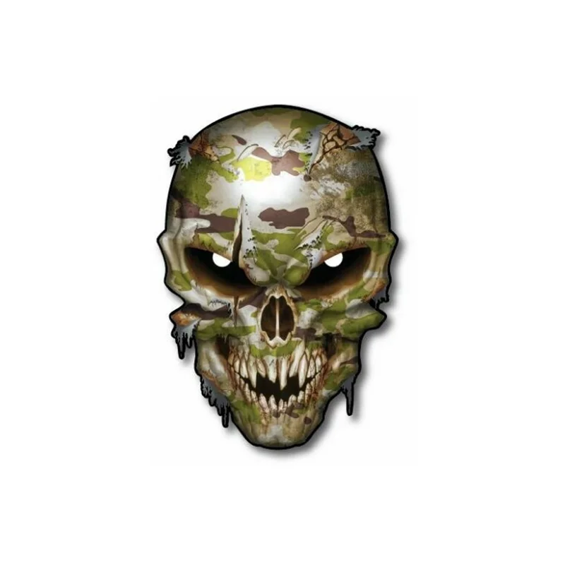 

Creative Camouflage Skull Personality Car Stickers PVC Body Cover Scratches Windshield Auto Decals Motorcycle Laptop Decoration