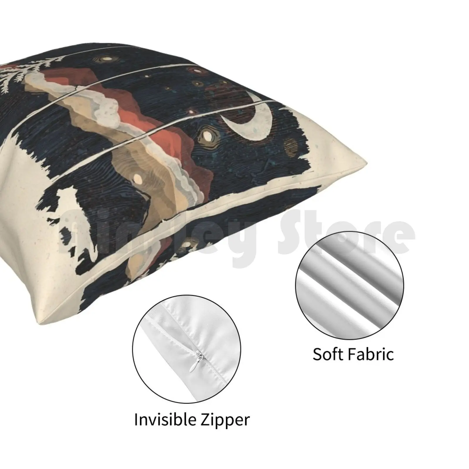 Звездная ночь в горах... Подушка с фотографией домашняя мягкая Накидная Ndtank