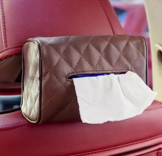 Коробка ПУ ткани с крышкой пряжки насосная бумага отель автомобиля дома салфетки