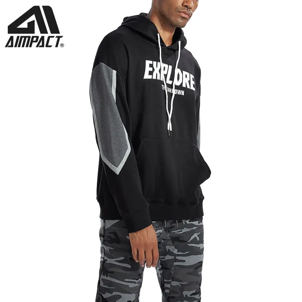 Модные байкерские толстовки AIMPACT для мужчин повседневные спортивные свитшоты в