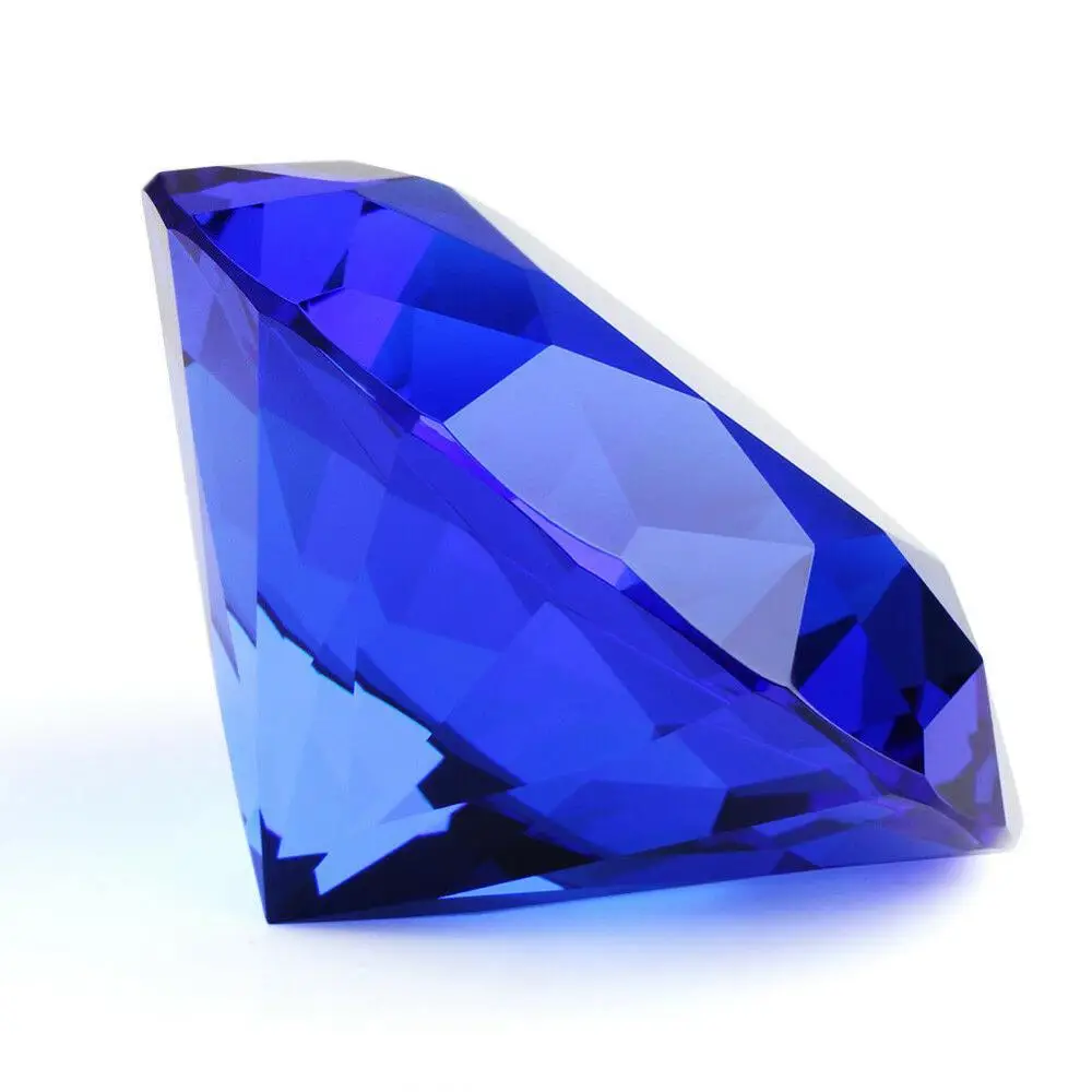 Высококачественный большой 60 мм Синий K9 фотобумажный граненый стеклянный