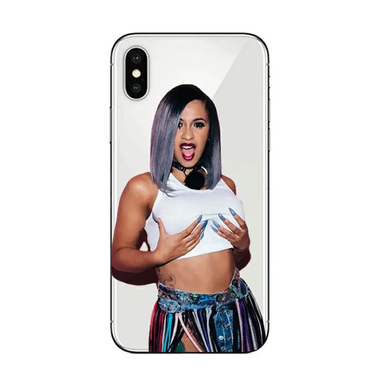 Cardi B Nicki Minaj Прозрачный Жесткий ПК задняя крышка для Apple IPhone X XS MAX XR 6s 7 8 Plus 5 5S se