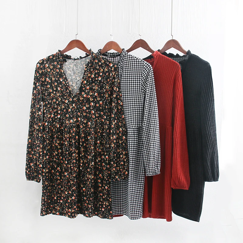 ZA женское мини платье 2019 Новая мода v-образный вырез с длинным рукавом цветочный