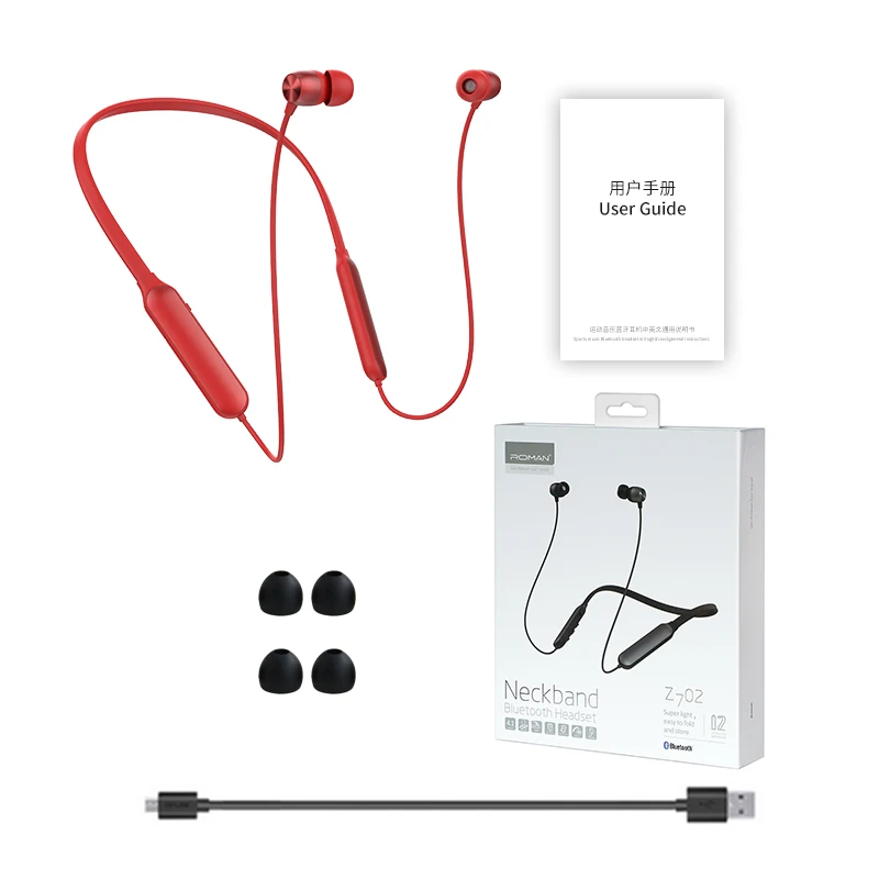 red-BZ Римские Bluetooth наушники спортивные беспроводные наушники Поддержка TF/sd-карты Bluetooth гарнитура музыкальные наушники с микрофоном с упаковкой - Цвет: red-BZ