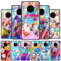 cute game fall tempered glass cover for huawei y6 y7 y9 y5p y6p y8s y8p y9a p smart z 2019 2020 2021 phone case