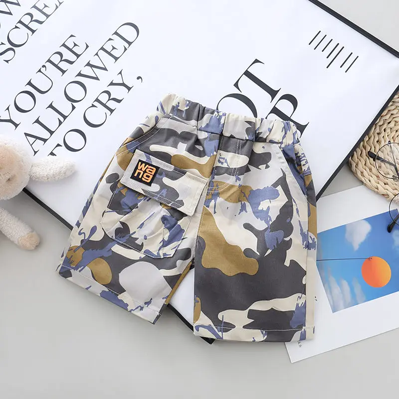 

Шорты детские камуфляжные с эластичным поясом, на лето, 2022